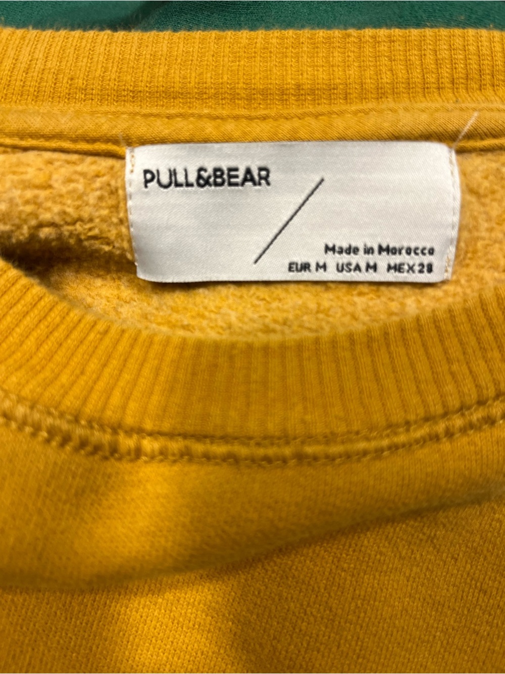PULL&BEAR Mustard Yellow Crewneck Sweater